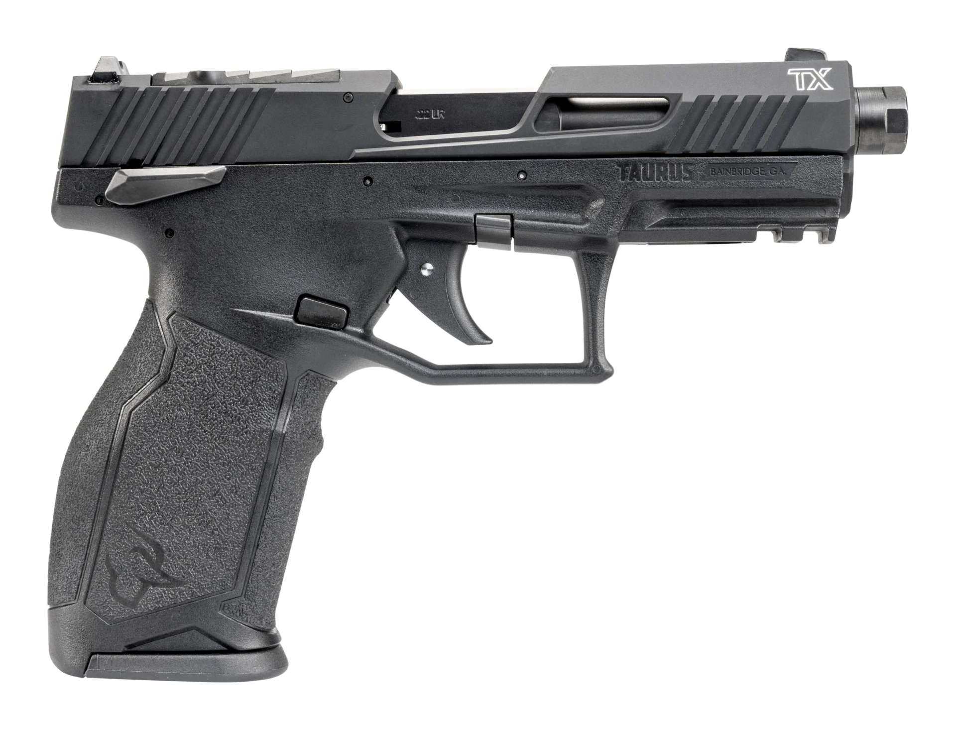 Taurus TX22 Gen 2 .22 LR pistol, black finish, threaded barrel and optic-ready slide