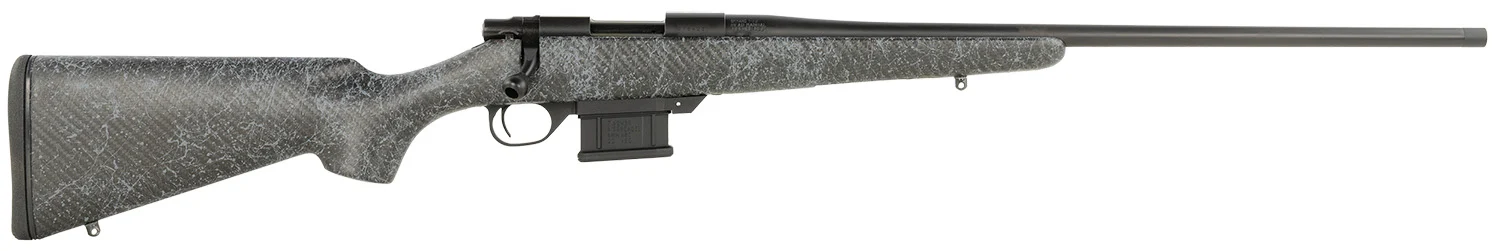 Howa M1500 HCBNVTG243GW bolt-action rifle listed as 243 with 22 and gray webbing