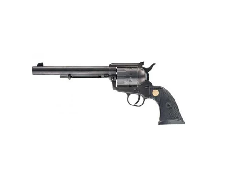 Chiappa SAA 1873 Target .22 LR 7.5-inch blued revolver with black grips and 10-round cylinder
