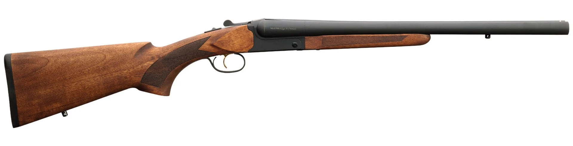 Charles Daly 500 12 Gauge side-by-side shotgun, 20-inch barrel, checkered walnut stock