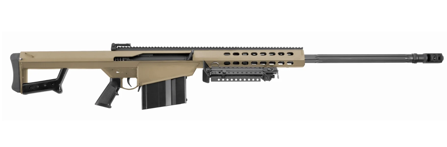 Barrett 82A1 .50 BMG 29-inch fluted barrel rifle Flat Dark Earth finish