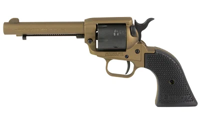 Heritage Rough Rider RR22A4 .22 LR 4.75 in Burnt Bronze Cerakote revolver with black polymer star grips