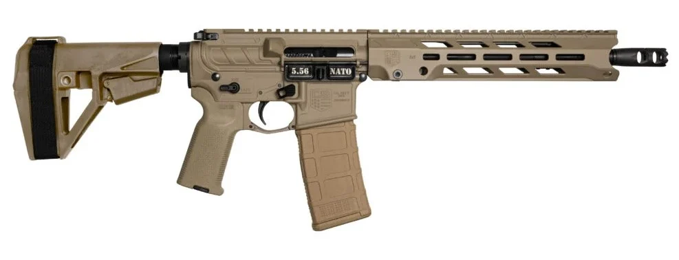 Diamondback DB15 Obsidian FDE 5.56 11.5in AR pistol with SBA5 brace and 11in M-LOK handguard