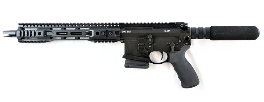 Franklin Armory CA11 .300 Blackout 11.5-inch CA-compliant pistol in black with Ergo ambidextrous grip