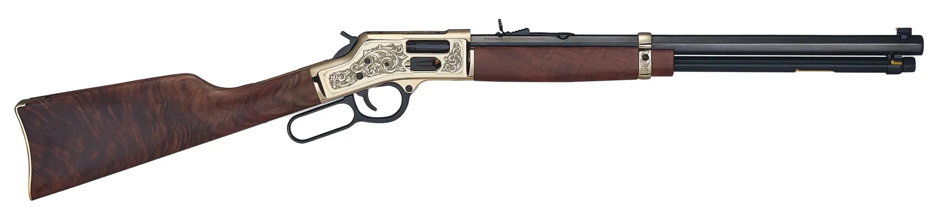 Henry Big Boy Deluxe Engraved lever-action rifle .44 Mag/.44 Spl 20-inch octagon barrel polished brass receiver walnut stock