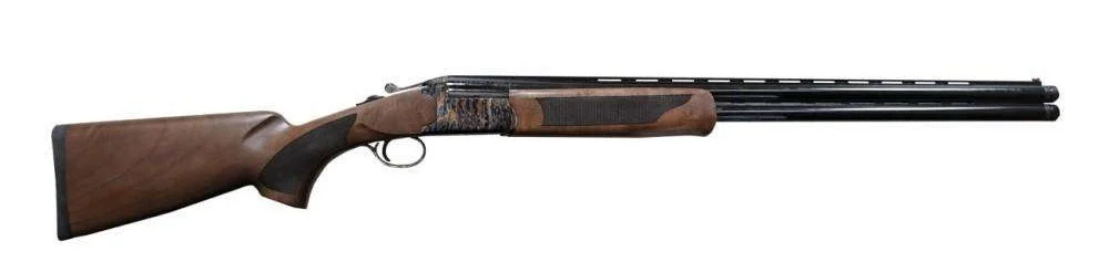 Pointer Acrius 28 gauge over-under shotgun with Turkish walnut stock and case-colored receiver, 28-inch barrels