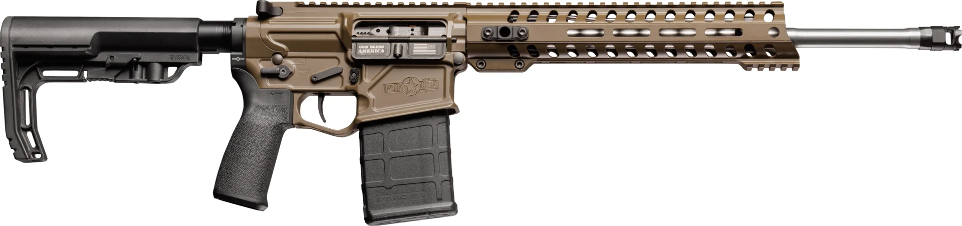 Patriot Ordnance Factory Rogue DI .308 Win 16.5-inch rifle in Patriot Brown