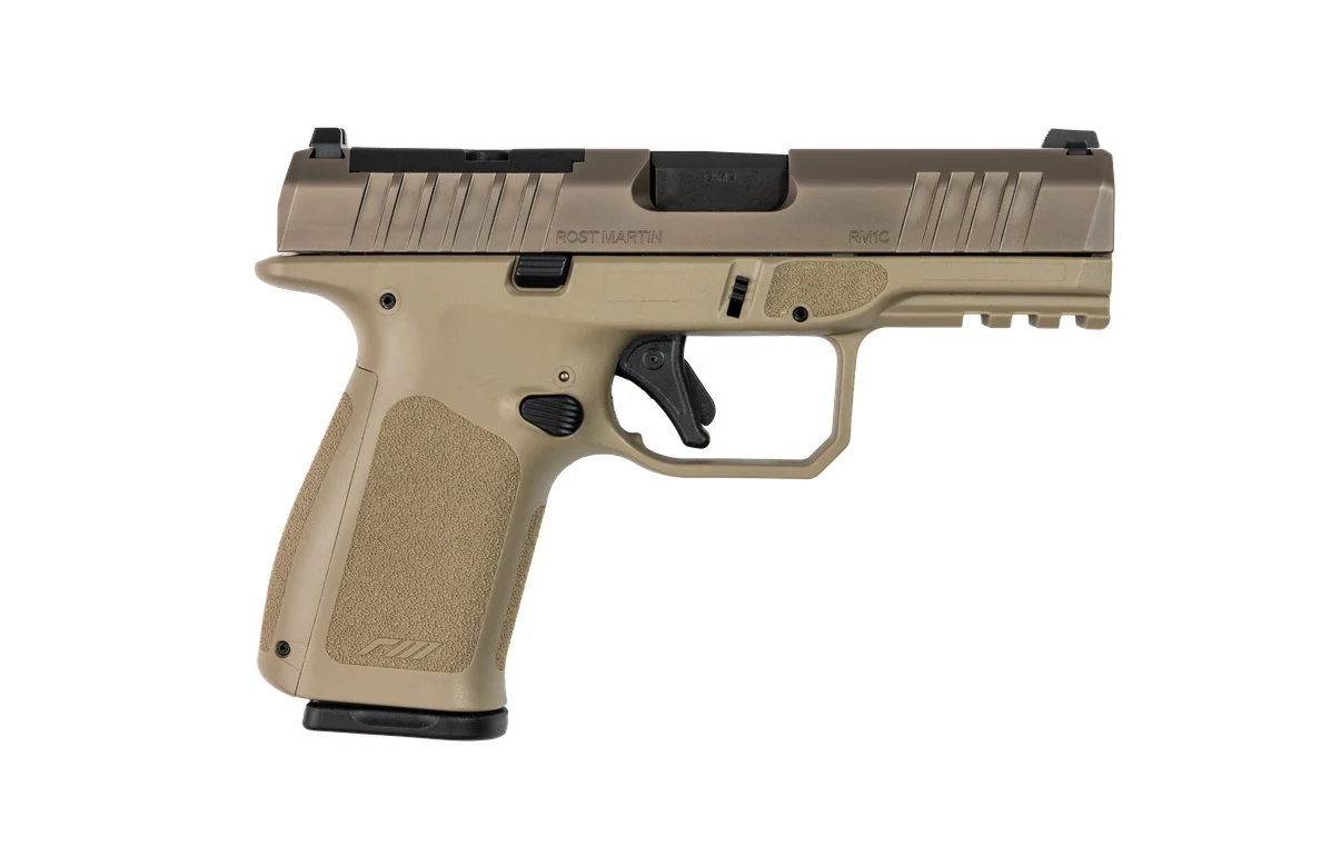 ROST MARTIN RM1C 9mm 4 in Mojave pistol, optic-ready with RMR plate