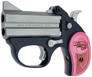 Bond Arms Stinger Girl Derringer .380 ACP 3-inch stainless barrel with pink wood grips